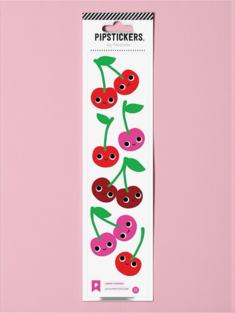 Pipstickers Googly Eye Cherry Sticker Sheet NWT Kawaii Stationery Style Y2K